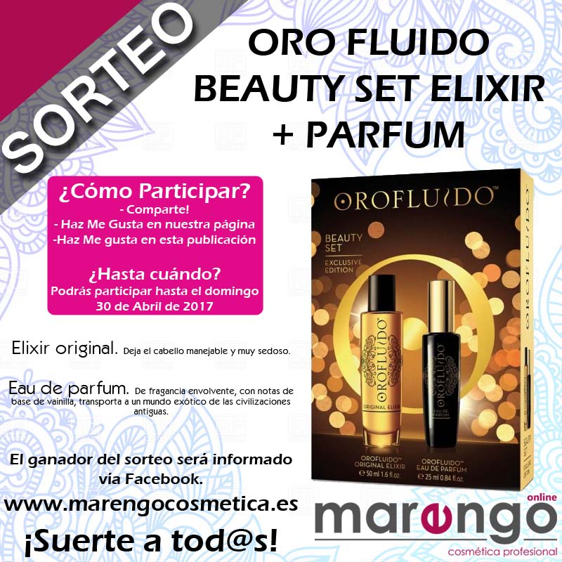  Sorteamos un Pack de Oro Fluido: Beauty Set Elixir+ Parfum en nuestra página de Facebook
